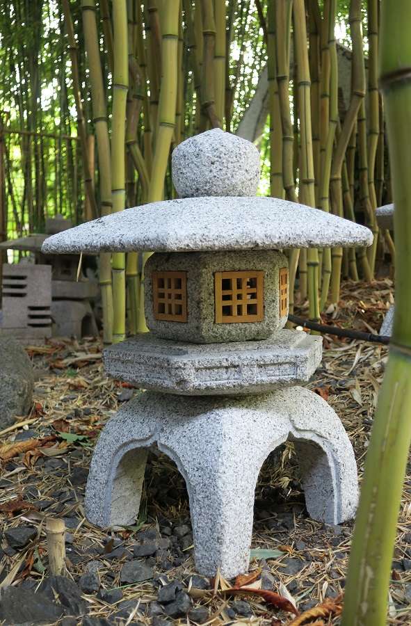 Japanische Yukimi Steinlaterne Aus Steinguss, 55 Cm Hoch, 26 Kg, Frostsicher Für Garten & Außenbereich